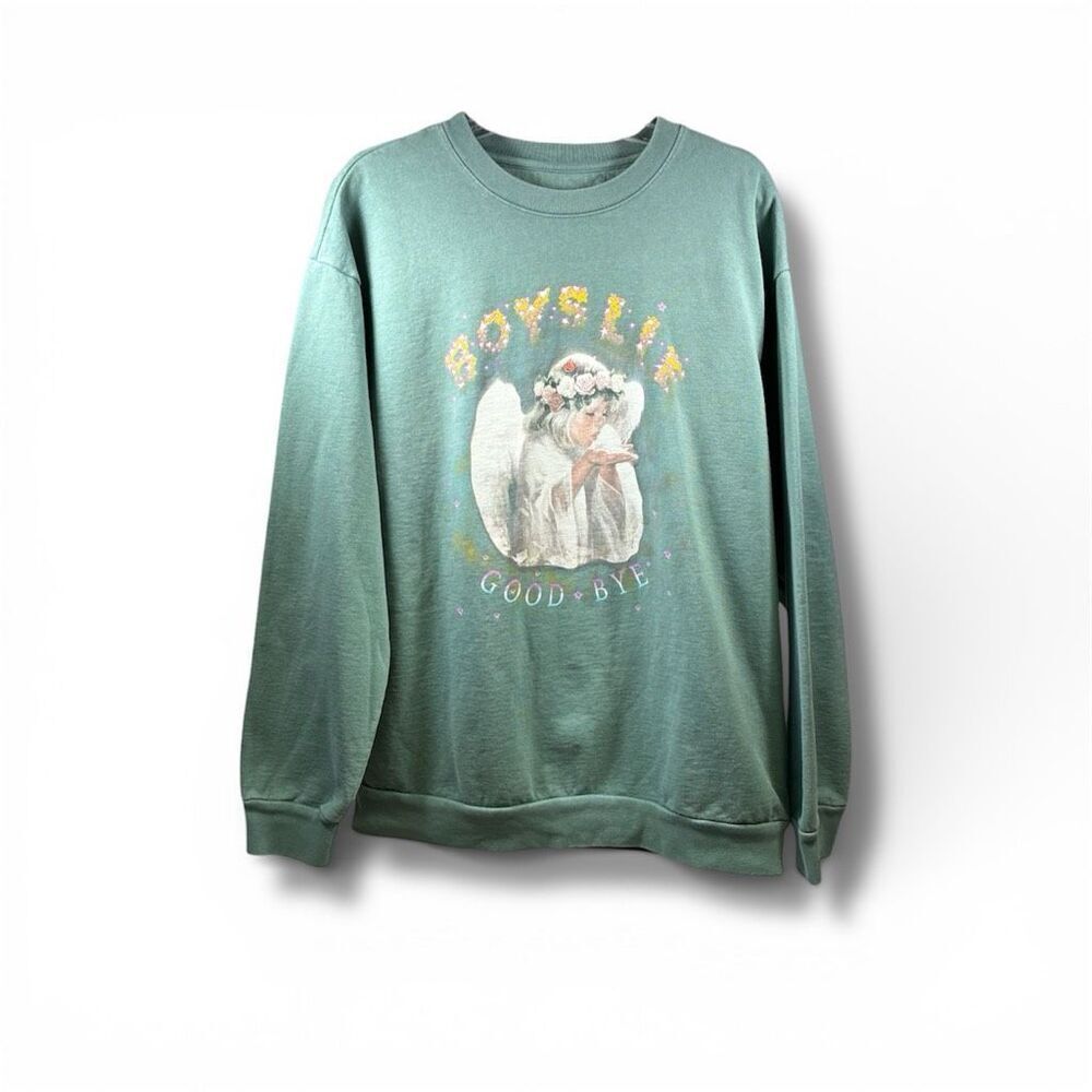 Boys Lie RARE Good Bye Crewneck in Green One Size - Picture 1 of 9